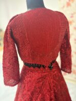 Red Color Faux Georgette Fabric Sequence Work Lehenga