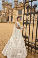White Color Net Fabric Sequence Work Lehenga