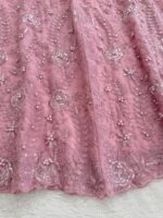Baby Pink Color Faux Georgette Fabric Pearl Work Palazzo Set