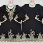 Black Color Faux Georgette Fabric Sequence Work Sharara Set
