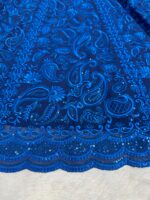 Blue Color Faux Georgette Fabric Sequence Work Lehenga