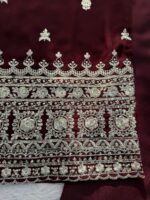 Chocolate Color Faux Georgette Fabric Sequence Work Suit