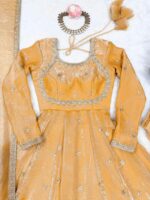 Cream Color Fendi Silk Fabric Sequence Work Gown