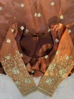 Dual Shade Color Chinon Silk Fabric Sequence Work Anarkali Suit