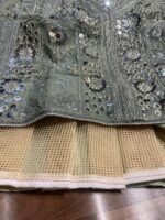 Grey Color Faux Georgette Fabric Sequence Work Lehenga
