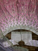 Pink Color Banarasi Satin Jari Silk Fabric Sequence Work Kiara Advani Bridal Lehenga