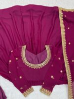 Pink Color Faux Georgette Fabric Sequence Work Suit