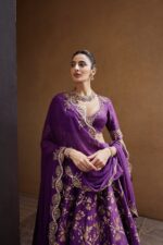 Purple Color Thai Silk Fabric Sequence Work Lehenga