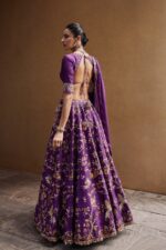 Purple Color Thai Silk Fabric Sequence Work Lehenga