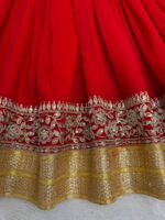 Red Color Georgette Fabric Sequence Work Anarkali Suit