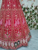 Red Color Kasturi Silk Fabric Sequence Work Bridal Lehenga