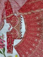 Red Color Kasturi Silk Fabric Sequence Work Bridal Lehenga