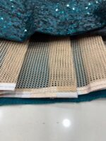 Teal Green Color Tapeta Satin Silk Fabric Sequence Work Lehenga