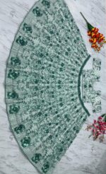 White Color Faux Georgette Fabric Sequence Work Lehenga