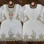 White Color Faux Georgette Fabric Sequence Work Sharara Set