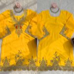 Yellow Color Faux Georgette Fabric Sequence Work Sharara Set