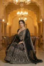 Black Color Georgette Fabric Sequence Work Eid Special Suit