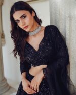 Black Color Georgette Fabric Sequence Work Lehenga