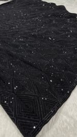 Black Color Georgette Fabric Sequence Work Lehenga