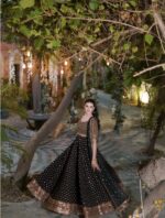 Black Color Poly Silk Fabric Sequence With Jari Work Lehenga