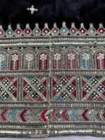 Black Color Velvet Fabric Sequence With Coding Work Palazzo Suit