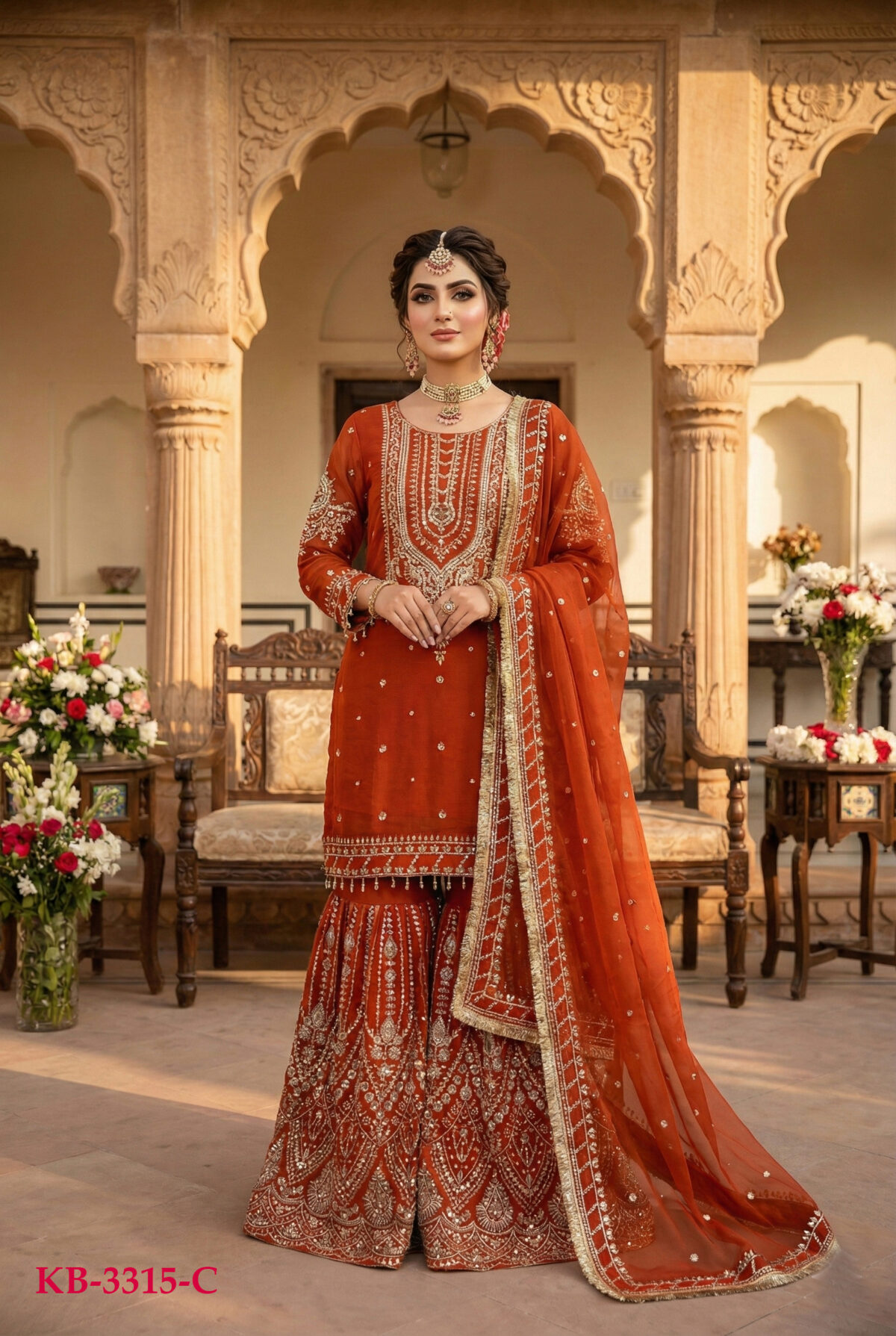 Fanta Color Georgette Fabric Sequence Work Eid Special Suit