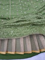 Green Color Vichitra Silk Fabric Sequence Work Lehenga