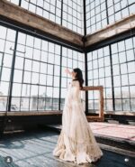 Light Brown Color Kasturi Silk Fabric Sequence Work Lehenga