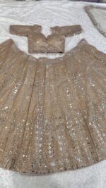 Light Brown Color Kasturi Silk Fabric Sequence Work Lehenga