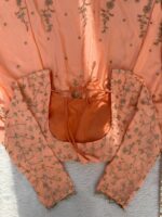 Light Fanta Color Heavy Chinon Silk Fabric Sequence Work Lehenga Gown