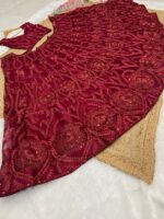Maroon Color Soft Net Fabric Sequence Work Lehenga