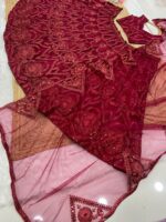 Maroon Color Soft Net Fabric Sequence Work Lehenga