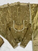 Mehandi Color Fendi Silk Fabric Sequence Work Gown