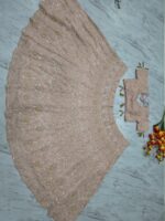 Peach Color Faux Georgette Fabric Sequence Work Lehenga