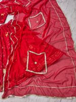 Peacock Design Red Color Faux Georgette Fabric Sequence Work Lehenga