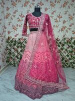 Pink Color Georgette Fabric Sequence Work Lehenga