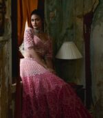 Pink Color Georgette Fabric Sequence Work Lehenga