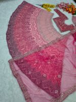 Pink Color Georgette Fabric Sequence Work Lehenga