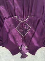 Purple Color Vichitra Silk Fabric Thread Work Suit