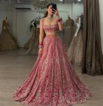 Red Color Boomer Silk Fabric Sequence With Coding Work Lehenga