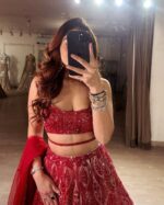 Red Color Net Fabric Sequence Work Lehenga