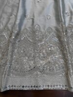 Silver Color Japan Satin Fabric Sequence Work Lehenga