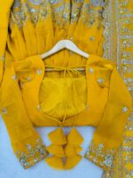 Yellow Color Crunchy Silk Fabric Sequence Work Anarkali Suit
