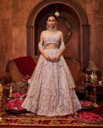 Baby Pink Color Faux Georgette Fabric Sequence With Coding Work Lehenga