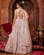 Baby Pink Color Faux Georgette Fabric Sequence With Coding Work Lehenga