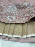 Baby Pink Color Faux Georgette Fabric Sequence With Coding Work Lehenga