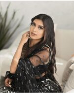 Black Color Georgette Fabric Sequence With Jari Work Lehenga