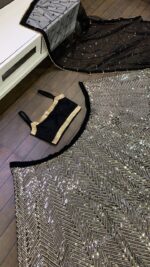 Black Color Georgette Fabric Sequence With Jari Work Lehenga
