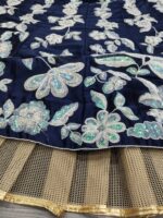 Blue Color Kasturi Silk Georgette Fabric Rainbow Sequence Work Lehenga