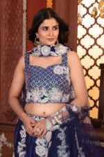 Blue Color Kasturi Silk Georgette Fabric Rainbow Sequence Work Lehenga